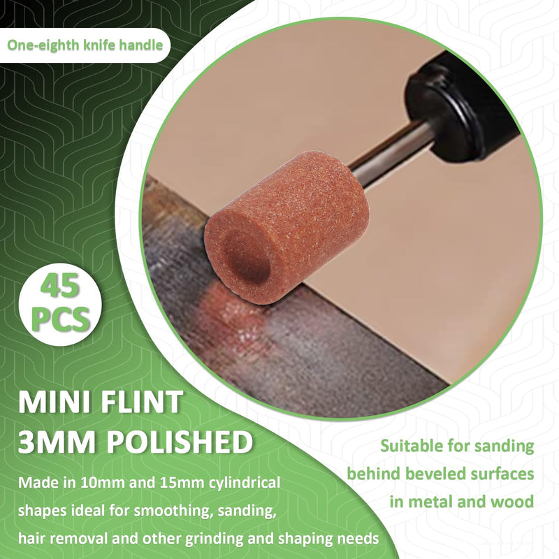EPLZON Grinding Chisel for Dremel Rotary Tool Grinding Stone Grinding Drill with 1/8" Shank for Grinding Polishing Deburring Iron Metal (Pack of 45pcs)