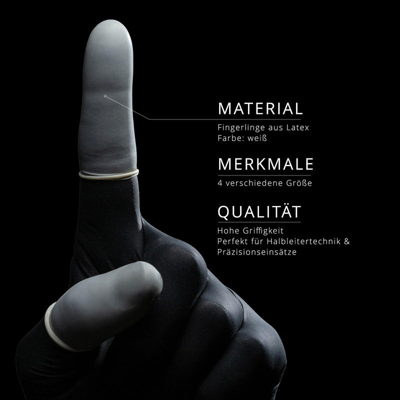 AMPRI latex finger cots, size XL, size 5, Med-Comfort: buy rolled latex finger cots.