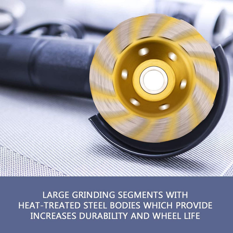 Diamond Grinding Disc Double Row Diamond Grinding Disc with High Efficiency, Sharp Blade for Concrete, Cement, Granite, Marble, Stone Surface 230mm