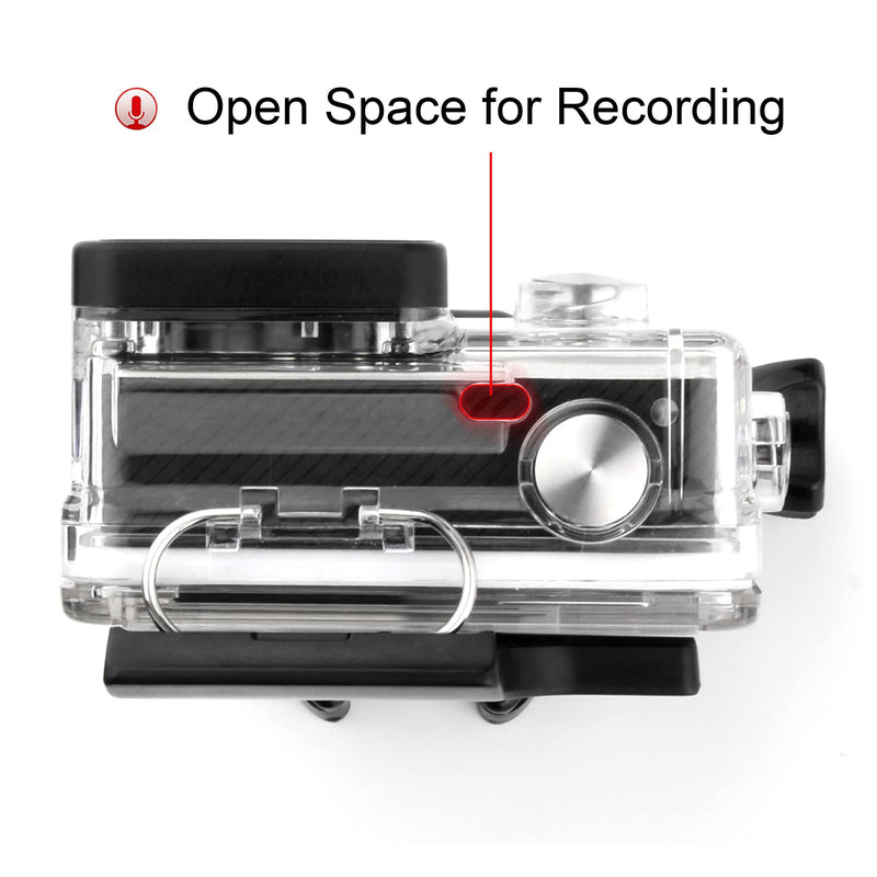 SOONSUN Side Open Protective Skeleton Housing Case for GoPro Hero 4 Black, Hero 4 Silver, Hero 3+, Hero 3 Cameras – LCD Screen Touchable and Charging without Removing The Housing Case