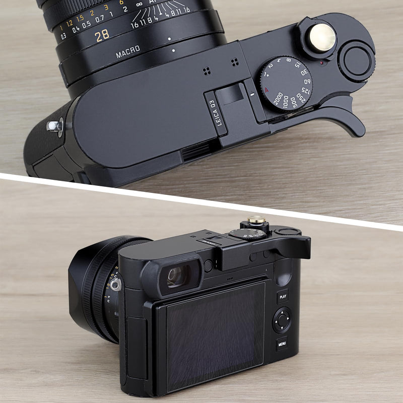 Haoge Metal Thumb Up Grip for Leica Q3 Q3 43 Camera Foregrip Digital Accessories THB-Q3B Hot Shoe Thumbs Up Rest Support Handgrip Black