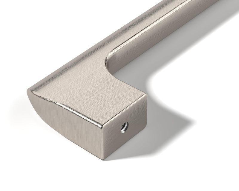 | 5 Pack Brushed Nickel 6.3 Inch Hole Center | Solid Metal Cabinet Handles Bathroom Home Decor Drawer Pulls | Stainless Metal Kitchen Cabinet Handles | Etna Collection 6.3" (160mm) 01-Brushed Nickel (5 Count)