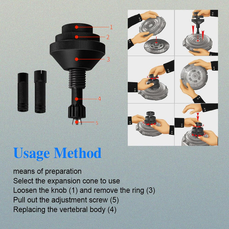 Clutch Alignment Tool Kit, Clutch Alignment Centering Tool, Automotive Replacement Clutch Alignment Tool, Auto Clutch Plate Correction Tool Car Accessories for Refitting Replace Clutche