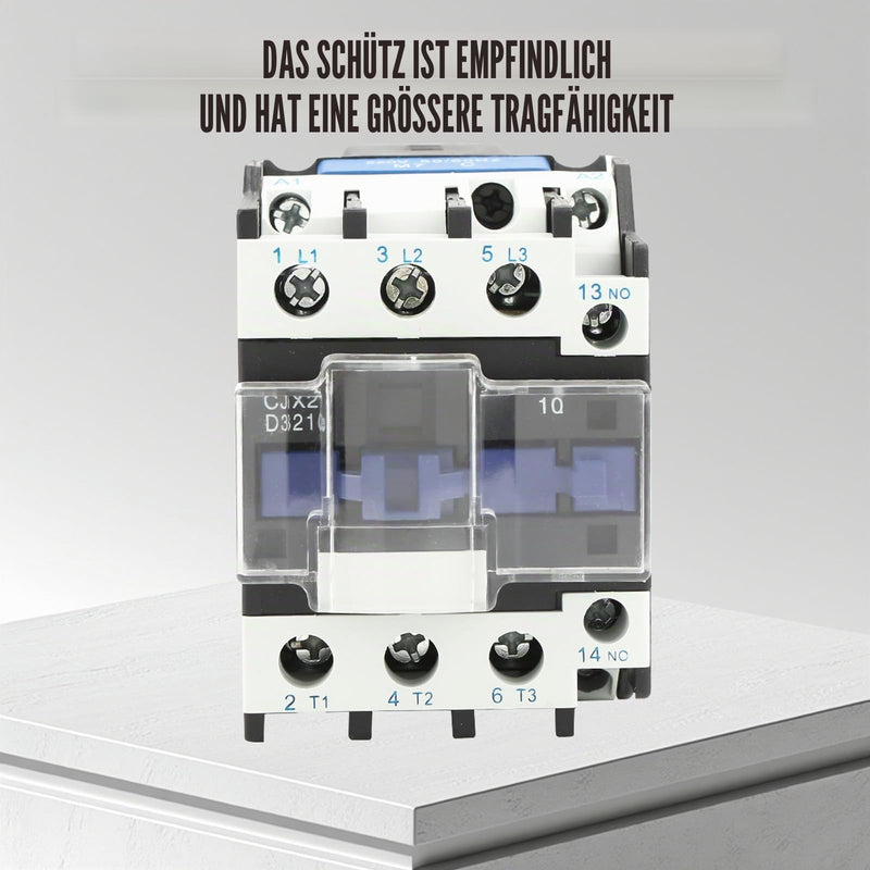 AC Contactor 220V 32A, CJX2-3210 High Sensitive Industrial Electrical Contactor AC Power Contactor, Motor Starter Relay, Electric AC Contactor for Rail Mounting