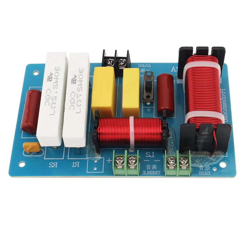 2 Way Crossover for Speaker, 450W 4-8 Ohm 2 Way High-Low Frequency Divider for Speaker, HiFi Speaker Crossover