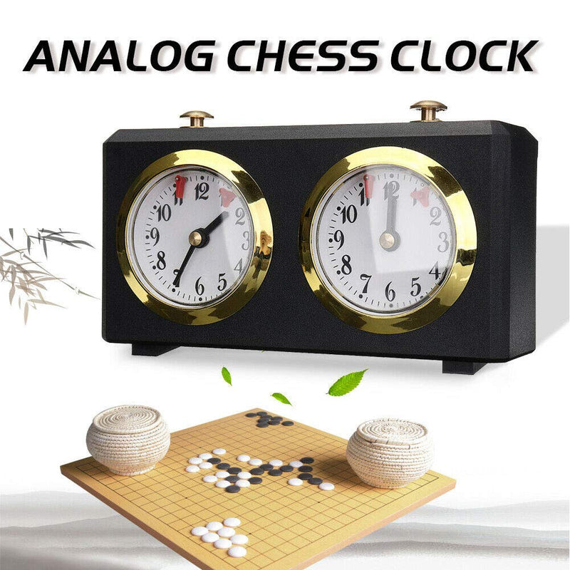 Professional Competition Mechanical Analog Chess Clock - I-GO Count Up/Down Timer for International & Chinese Chess Black