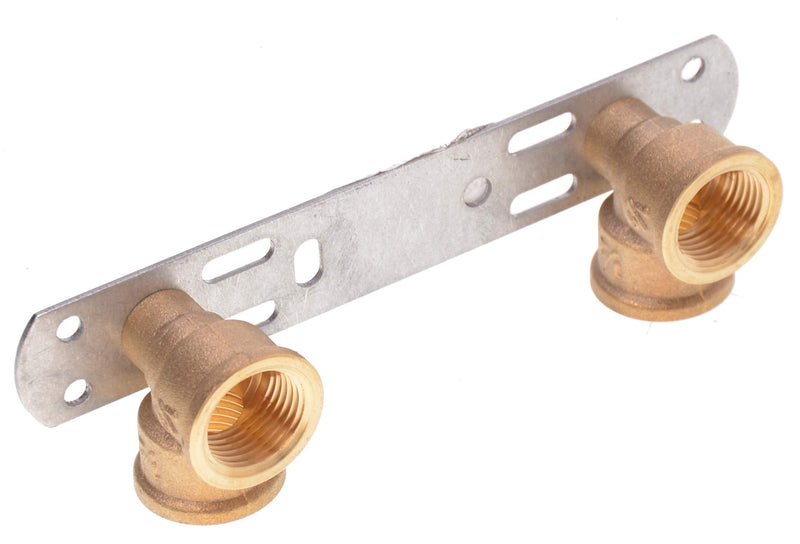 Aqbau® mounting unit mounting plate wall disc for bathroom fittings water drinking water heating brass metal 1/2"x1/2" 150mm 1/2"x1/2" - 150mm