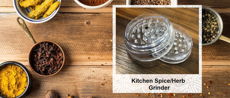 Kitchen Spice Grinder Acrylic 2pc with Magnet Clear Color