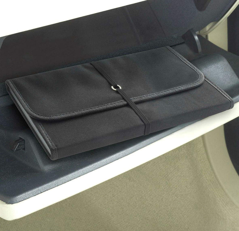 High Road Glove Box Organizer - Insurance and Registration Holder for Car Documents and Paperwork - Expandable Front Seat Organizer with Card Pockets Black