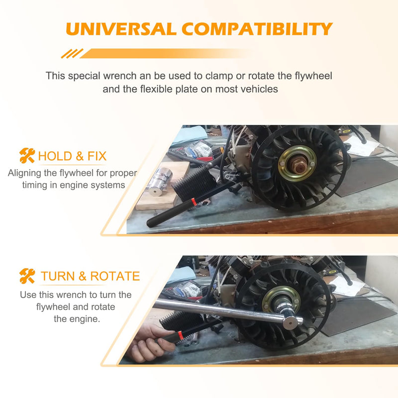 Flywheel Turner Wrench Turning Tool for Turning and Holding Flex Plates and Flywheels