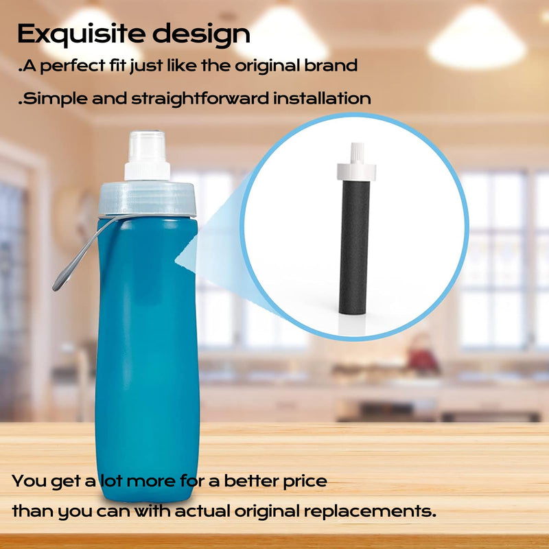 Water Bottle Filter Replacement for BB06 Compatible with Brita Hard Sided and Sport Bottle Filter BPA Free (20 Packs) 20 Packs