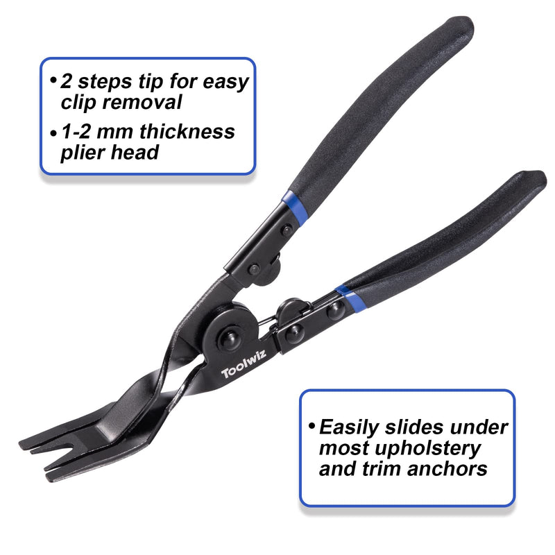 Toolwiz Panel Clip Pliers Universal Auto Door Car Upholstery Trim Clip Removal Plier Tool - Car Clip Removal Tool Automotive Prevents Damage to Trim and Fasteners Door Panel Removal Tool