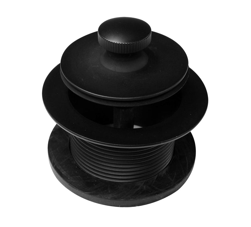 Westbrass Twist & Close Tub Trim Set with Two-Hole Overflow Faceplate, Matte Black, D94-2-62 1-Pack