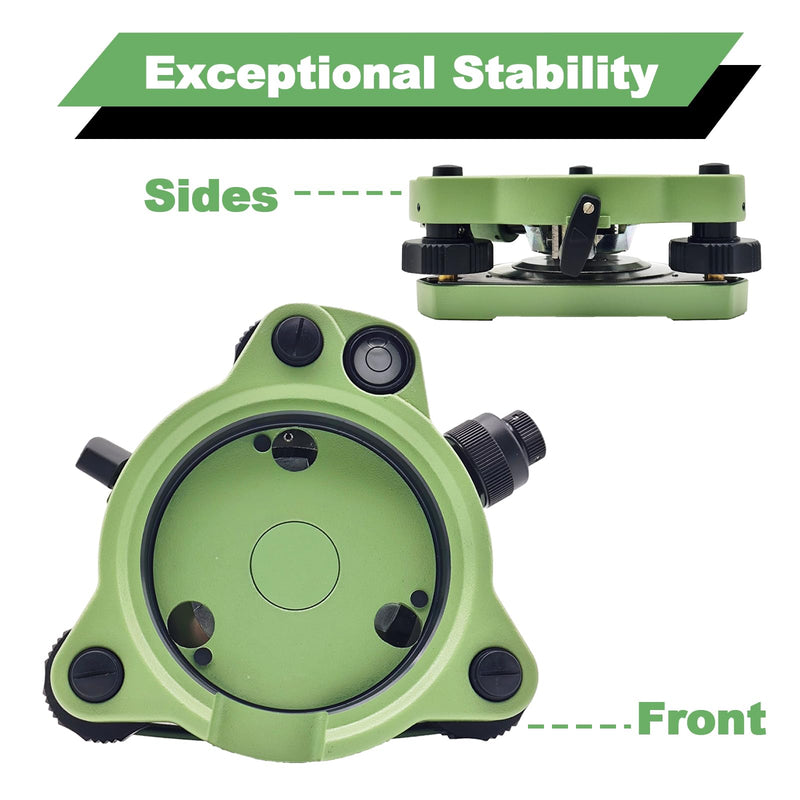 Tribrach with Optical Plummet Compatible with Topcon Sokkia Total Station, Aluminum Tribrach Adapter, Green Survey Equipment Tribrach
