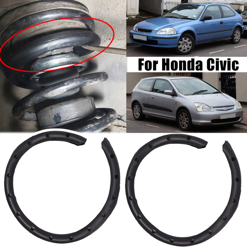 2PCS Universal Coil Spring Silencer Insulator Rubber Sleeve Front Rear Lower Suspension Noise Reducer Protector For Car Suv Van Truck 2PCS