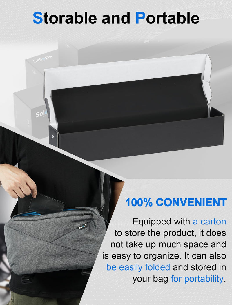 Selens Matte Cinefoil 12inch x 25feet Roll, Blcakfoil for Photograph Shaping Light & Masking Light Leaks