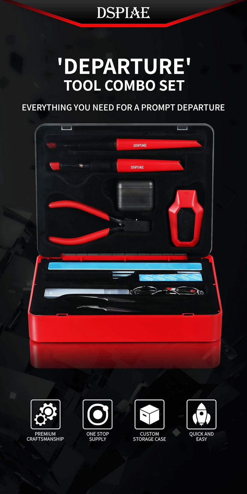 DSPIAE Departure Tool Combo Set – Precision Hobby Tools for Model Building, Gunpla, Crafting, and DIY Projects