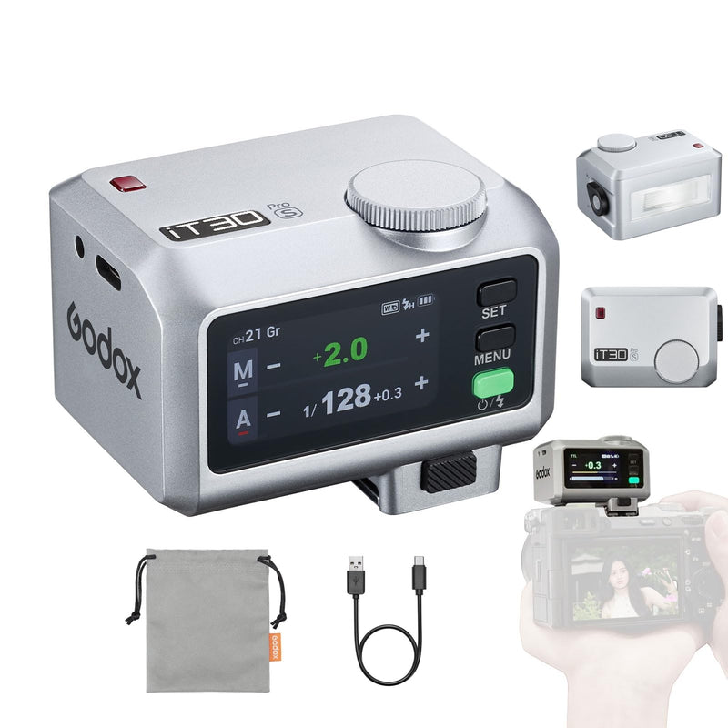 Godox Mini iT30Pro S iT30 Pro S for Sony TTL Flashlight Wireless Touch Screen Portable Flashlight HSS 1/8000 Second Compatible with Mirrorless Cameras External Flash Compatible for Sony