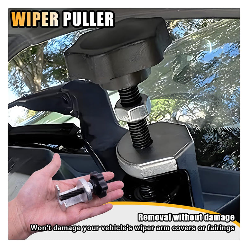 Car Windshield Wiper Arm Puller, Lightweight Wiper Arm Removal Tool with Adjustable Knob, 0.65" Opening Windscreen Wiper Arm Bearing Puller Repair Tool, Universal for Car SUV Truck Van