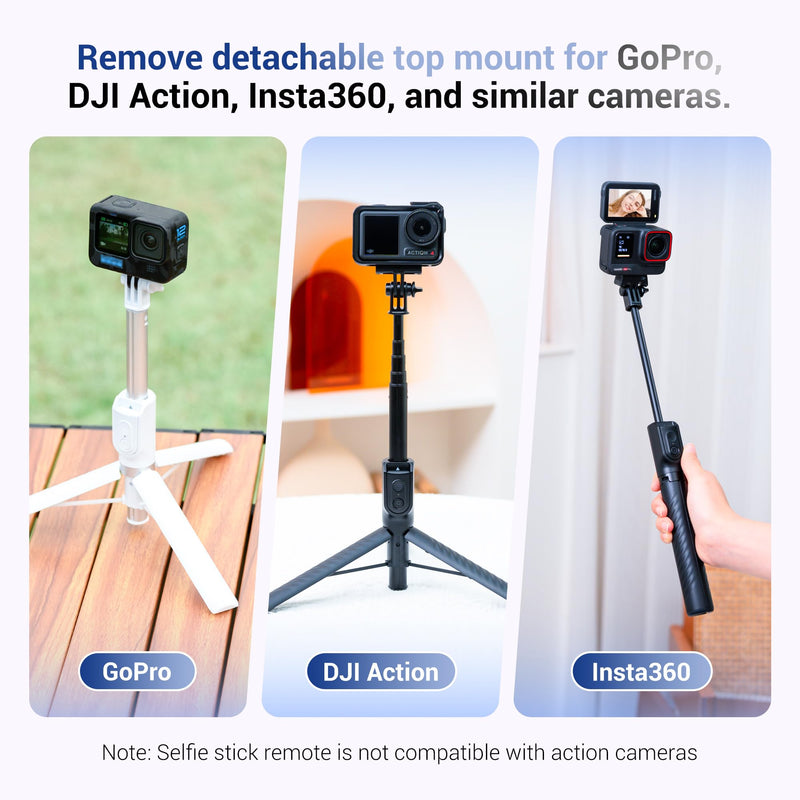 40.9" Magnetic Selfie Stick Tripod for Phone,Extendable Phone Tripod Stand with Detachable Wireless Remote & Magnet Clip Compatible with MagSafe for iPhone 17 16 15 14 13 Pro Max Plus Gopro&All Phones BLACK