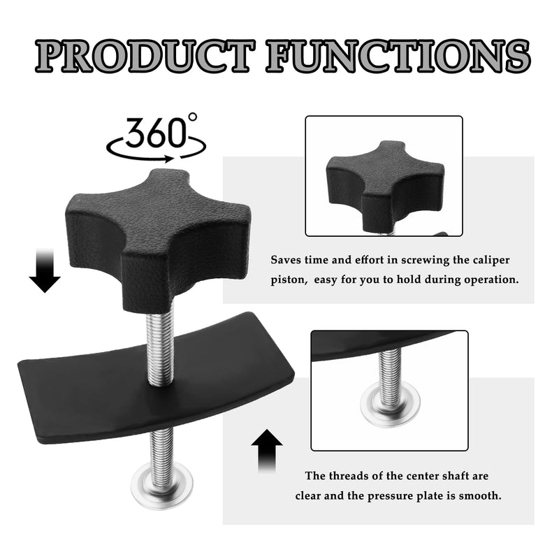 Brake Pad Spreader,Heavy Duty Brake Caliper Compression Tool for Single/Dual Caliper Pistons,Essential Caliper Piston Compressor Tool Car Accessories for Brake Pad Replacement