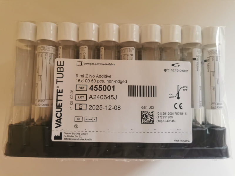 Vacuette Neutral Tubes (Pack of 50)