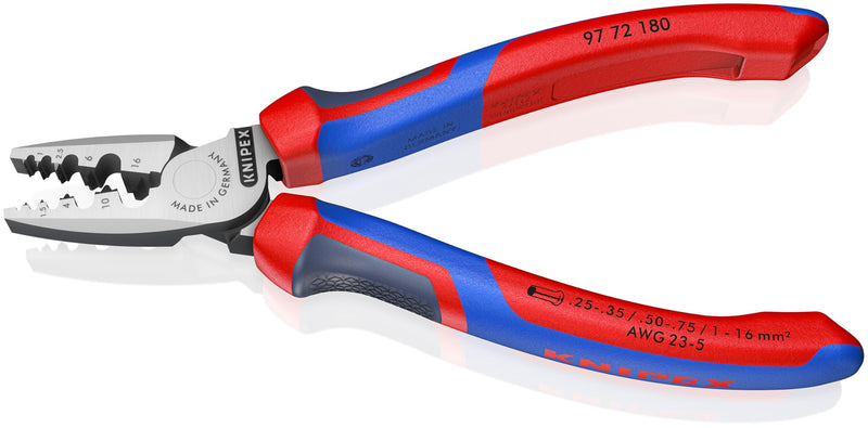 KNIPEX Crimping Pliers for Wire Ferrules,Red