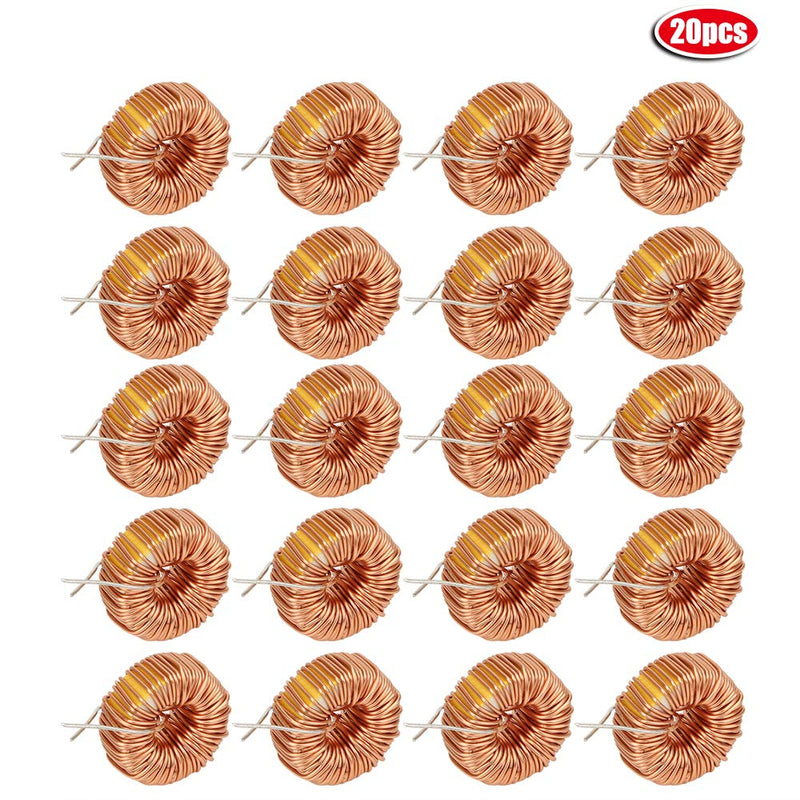 20pcs Toroid Inductor Wire Toroid Magnetic Inductor Monolayer Wire Inductance Coil for PCB Board 5026 330UH 3A