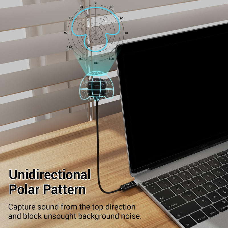 Cubilux USB C Gooseneck Microphone, Type C Boom MIC Compatible with MacBook Pro/Air, iPad 10 iPad Pro iPad Air 5/4 iPad Mini 6, Samsung S24/S23/S22 Tab S8/S7, Pixel 8/7/6 Pro, Laptop, 1 FT