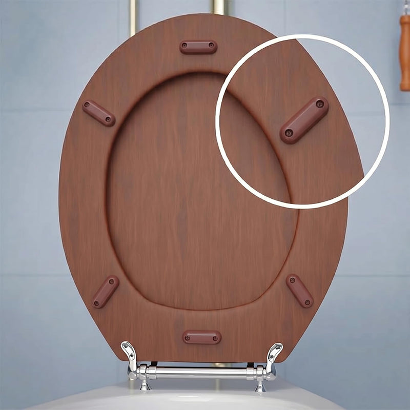 Renovators Supply Manufacturing Brown Silicone Toilet Seat Bumpers Set of 8 Replacement Cushions for Toilet Seats Non Slip and Durable Pack of 1