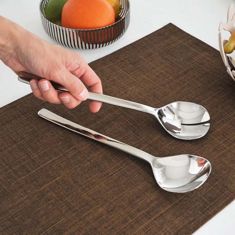 Alessi Ovale Salad Set, One size, Silver