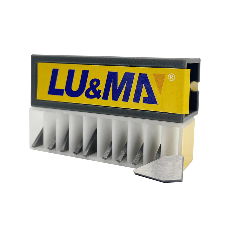 Carbide Knife Sharpener Blades, 10 Pieces Reversible Replacement Blades, for Industrial and DIYers by LU&MN LMCB4.6
