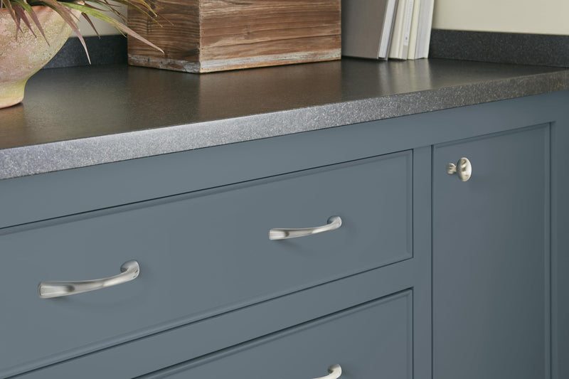 Amerock | Cabinet Knob | Satin Nickel | 1-3/8 inch (35 mm) Length | Vaile | 10 Pack | Drawer Knob | Cabinet Hardware