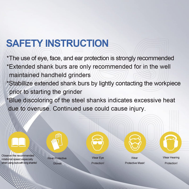 SB-5 Tungsten Carbide Burr Rotary File Cylinder Shape Double Cut with 1/4''Shank for Die Grinder Drill Bit SB-5