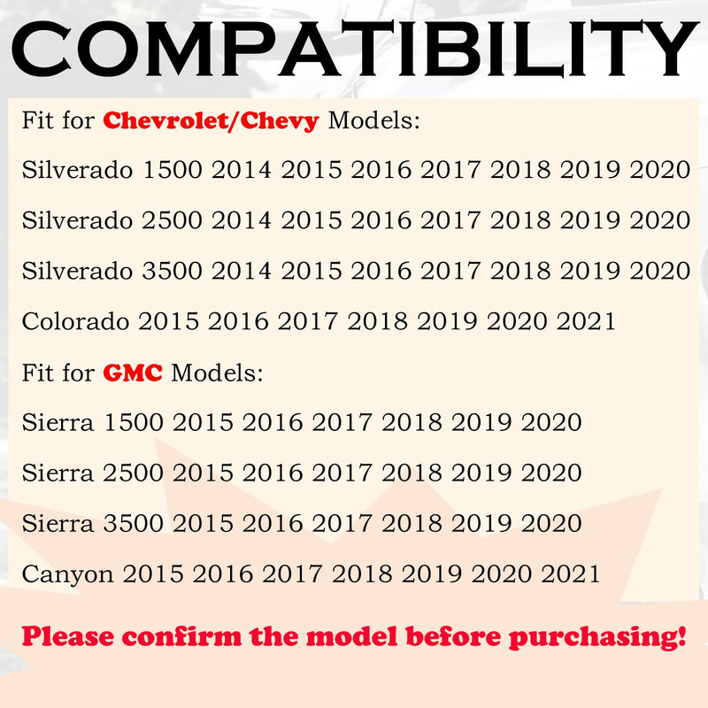 Key Fob Remote Replacement Fits for Chevy Silverado GMC Sierra 1500 2500 3500 2014 2015 2016 2017 2018 2019 2020 GMC Canyon Chevrolet Colorado 2015-2021 Keyless Entry Remote Start M3N-32337100