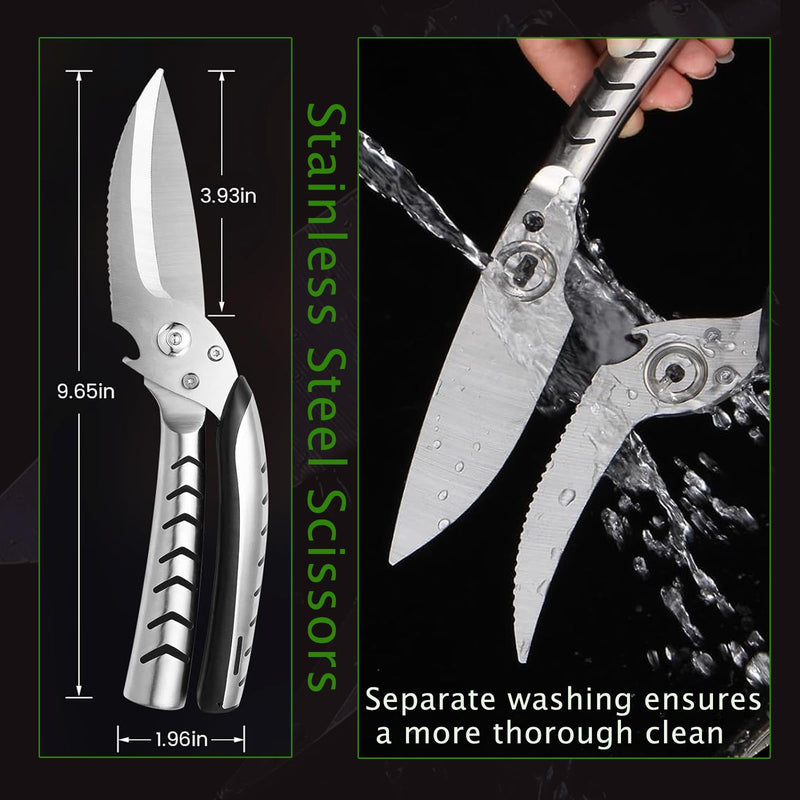 Poultry Shears - Heavy Duty Kitchen Scissors for Food, Bone, Meat, Turkey, Fish cutting poulrty scissors(shears) for Thanksgiving