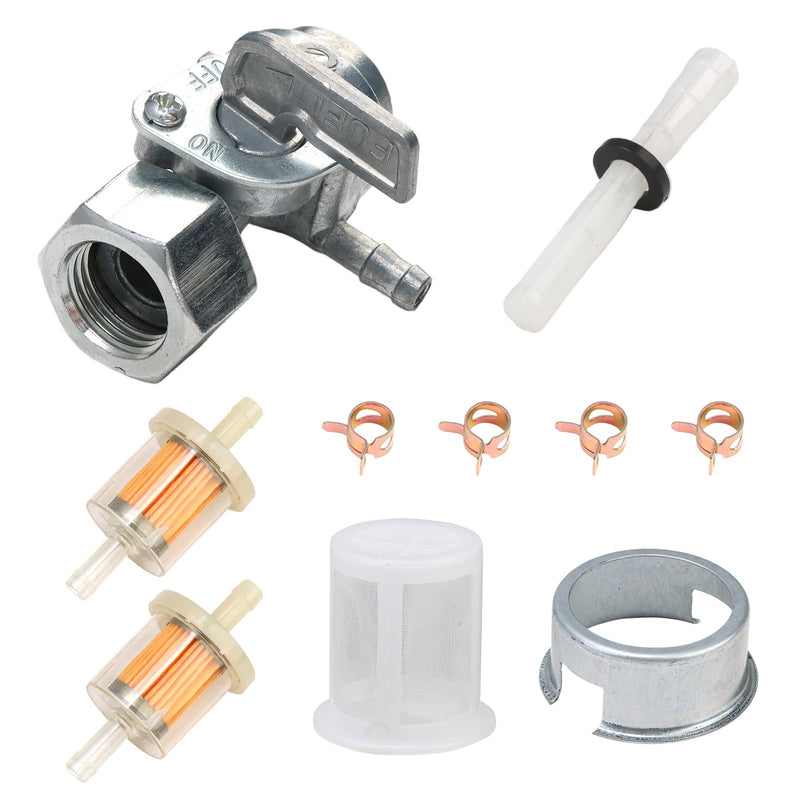 Generator Fuel Tank Petcock Valve Kit, Female Thread Oil Switch Shut off Valve with Inline Fuel Filters Compatible with Predator 4000 4375 6500 8750 9000 Champion ETQ (M16×1.5mm)