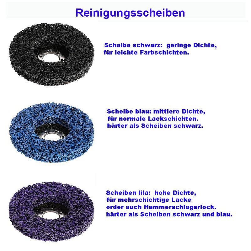 Cleaning disc set, CSD grinding disc, Ø 125 mm, 5 pieces - MIX, cleaning disc coarse cleaning disc, for rust removal, weld seams, remove paint, rust and oxidation
