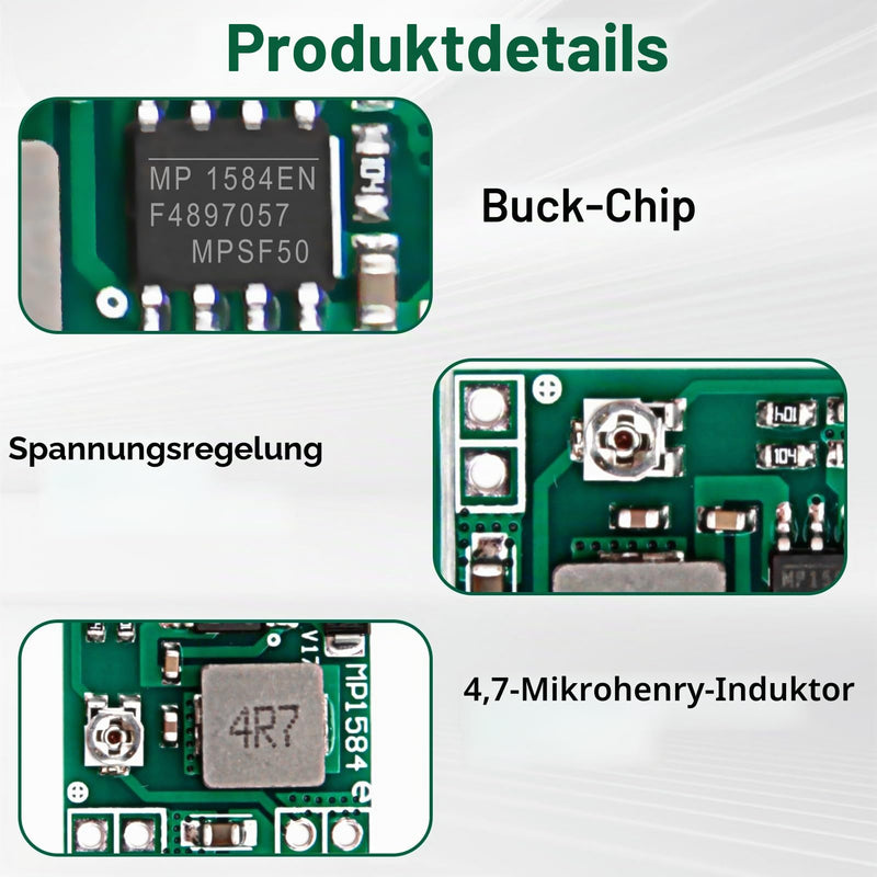 Pack of 10 Mini Step Down Converter Modules, DC-DC Buck Converter, 4.5-28V Voltage Converter, Ultra Small DC-DC Converter, 24V to 12V 9V 5V 3V Step Down Adjustable Converter