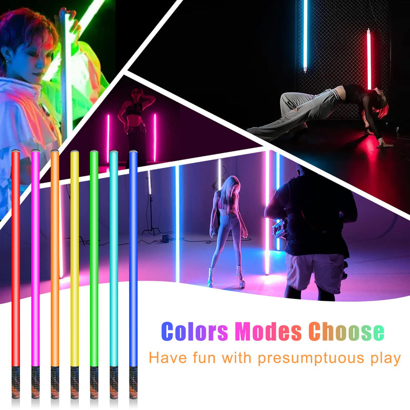 Portable LED Video Light Mood1 Photography Light Stick,Dimmable & Memory,Built-in 2000mAh Battery,4FT RGB Photo Lamp for YouTube,TikTok,Game Streaming,Party Bar (120cm) 120cm