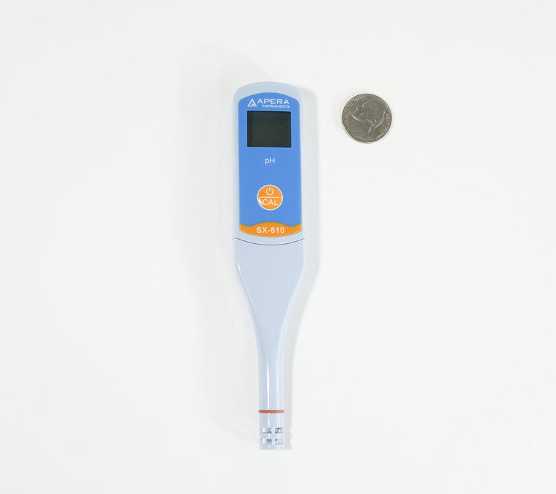 Apera Instruments SX610 Waterproof pH Pen Tester, ±0.1 pH Accuracy, 0-14.0 pH Range, Suitable for Test Tube Testing, Replaceable Probe