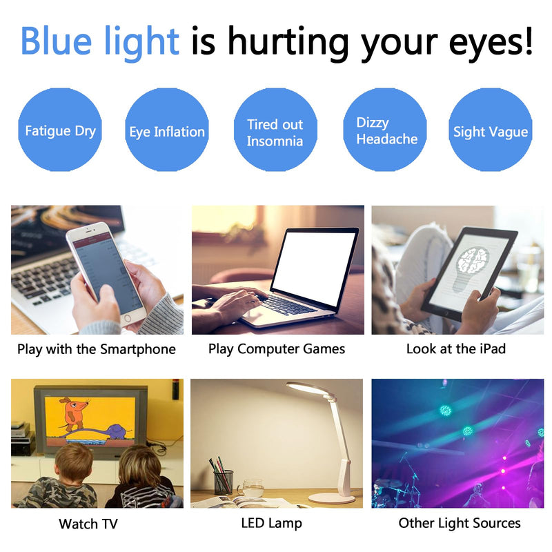 Blue Light Blocking Glasses for Men Women Retro Small Round Frame Computer Eyeglasses Anti Eyestrain Clear Frame Cleargreyclear