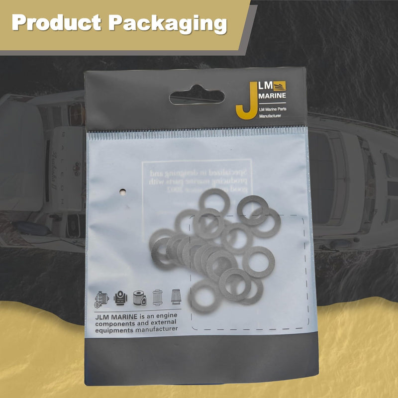 20 PCS 19183 Drain Screw Gasket for Mercury MerCruiser and Johnson Evinrude Lower Unit Gearcase Lube Oil Plug Washer 12-19183 12-2060 18-2945 18-2244 Fits Mercury & Johnson Evinrude