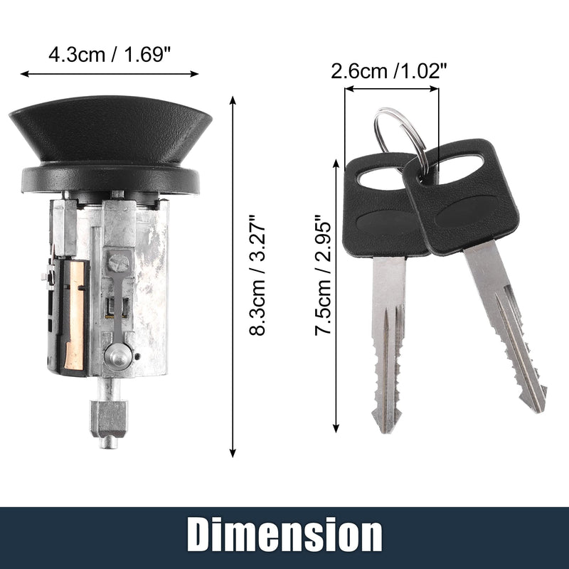 X AUTOHAUX Ignition Switch Lock Cylinder with Key 1F2009012B 1L3Z11582A Replace for Ford F-150 1996-2004 for Ford F-250 1996-2007