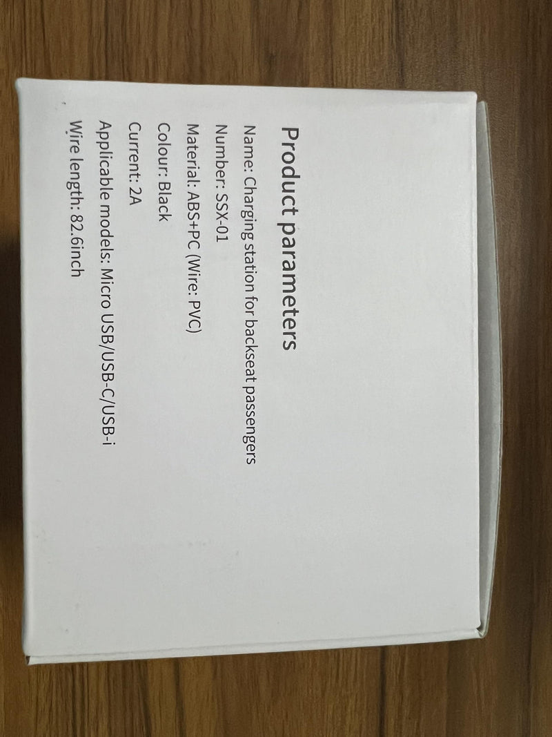 OHLPRO Multi Car Retractable Backseat 3 in 1 Car Charging Station Box Compatible with All Phones | iPhone | Samsung | Uber Taxi Lyft Turo Ride Share Customer Charging Dock Attach to Headrest 3-IN-1 Charging Station