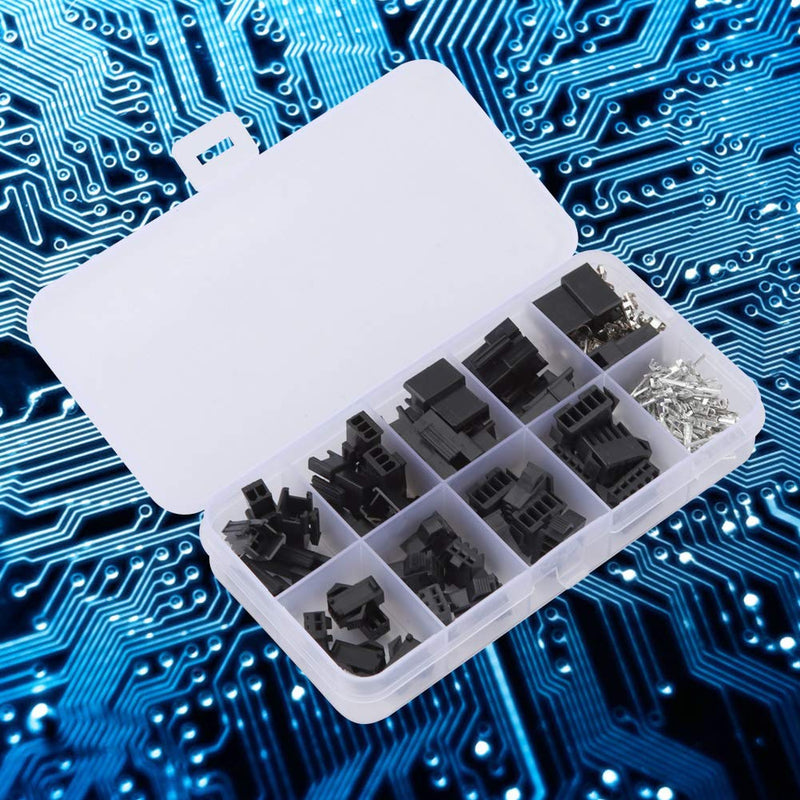 SM Connector JST-2.54mm Male Female Cable Terminals Jumper Crimp Pin Header Connector Housing Kit - 200PCS,Terminals