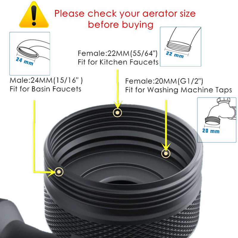 1080° Swivel Faucet Extender Bathroom Rotating Tap Attachment With CUPC Certification Aerator Oil Rubbed Bronze 1