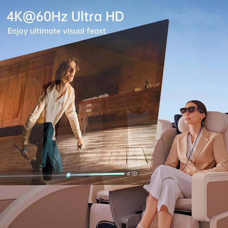 USB C to AR Glasses with Charging Adapter Enables Multi-Screen Enhanced 3D 4K@60Hz PD 100W Compatible for iPhone 15/16 Viture/Rokid/Xreal AR Glasses (USB2.0+ USB C) USB2.0+ USB C