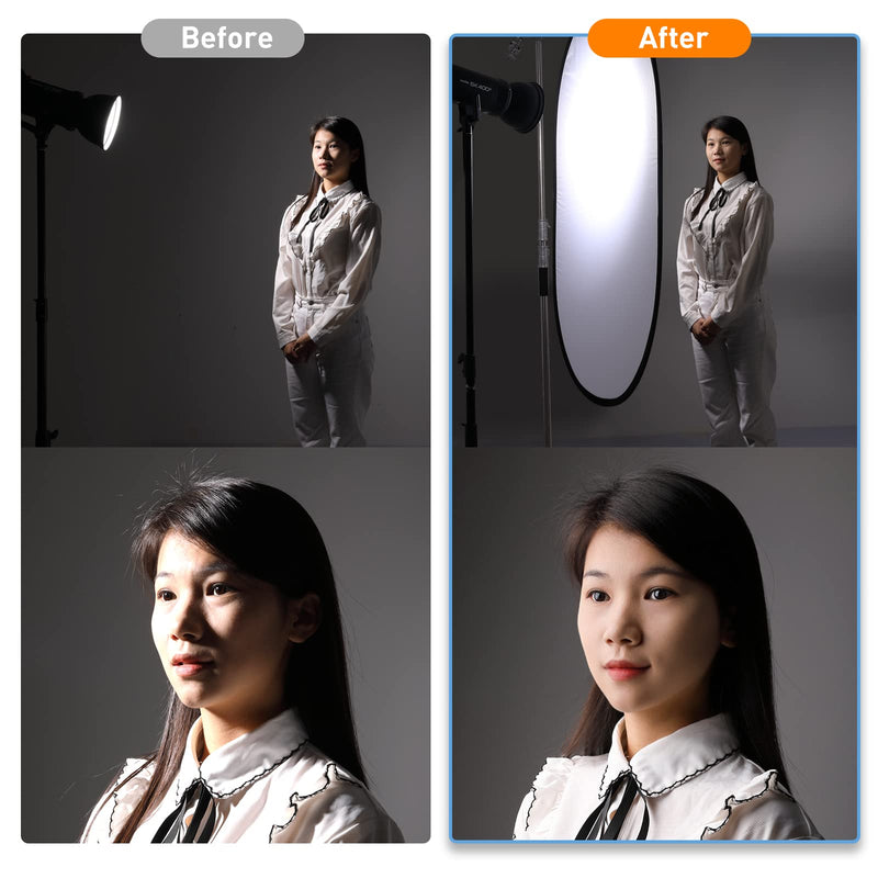 60"x80"/150x200cm Lighting Studio Soft Light Diffuser, Collapsible Pop Out Disc Panel Reflector Diffusion with Carrying Bag for Studio Outdoor Portrait, Product Photography, Video Shooting 60"x80"/150x200cm