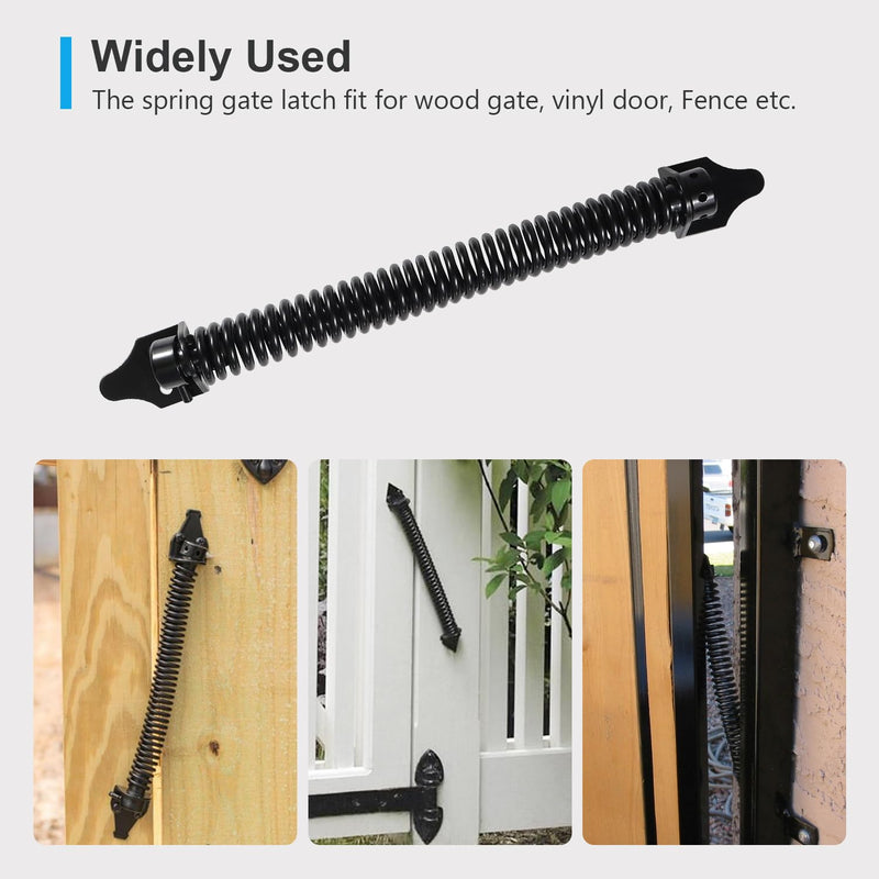 Gate Springs Self Closing Heavy Duty 14in Outdoor Gates Adjustable Tensioner Automatic Gate Closure - 2 Pack 2PACK